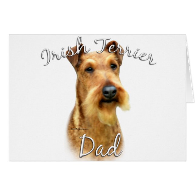 Irish Terrier Pappa 2 Hälsningskort (Framsidan Horizontal)
