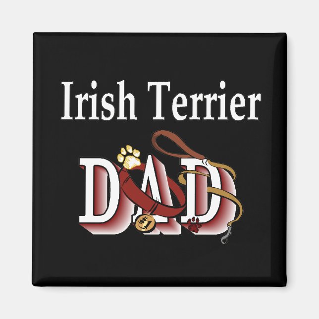 Irish Terrier pappa Magnet (Framsidan)