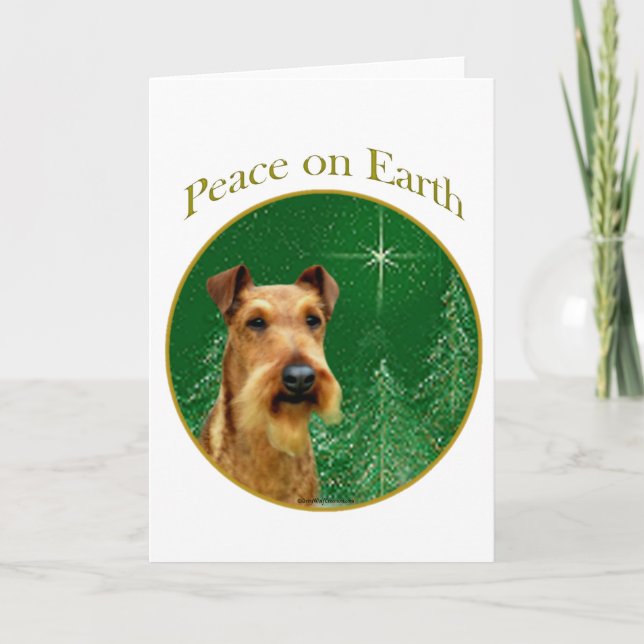 Irish Terrier Peace Helgkort (Framsida)