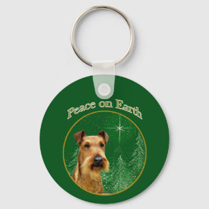 Irish Terrier Peace Keychain Nyckelring