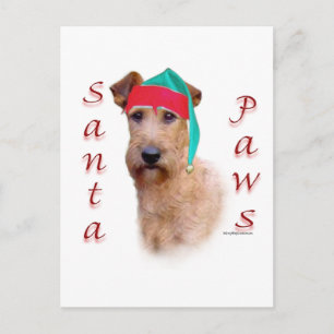 Irish Terrier Santa Tassar Helg Vykort