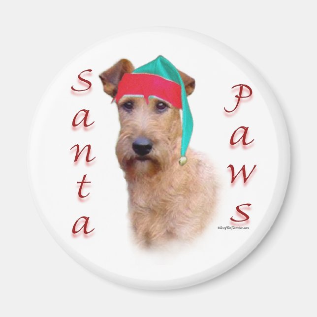 Irish Terrier Santa Tassar Magnet (Framsidan)