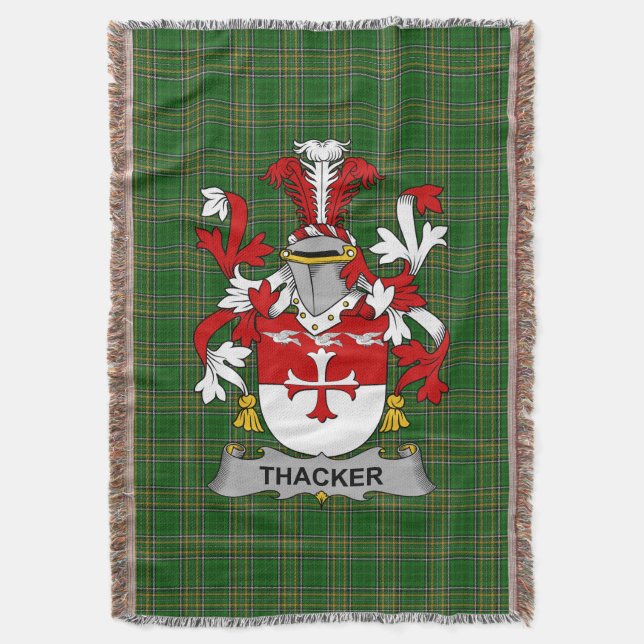 Irish Thacker Jackar Arm Family Crest Ireland Filt (Framsidan Vertikal)