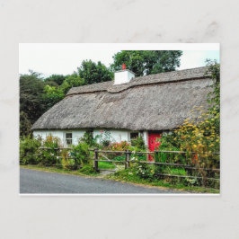 Irish Thatched Cottage vycard Vykort
