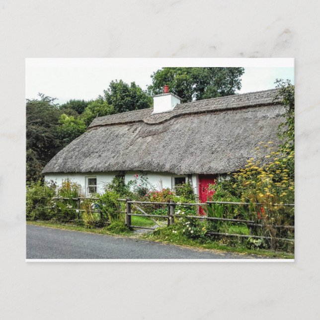 Irish Thatched Cottage vycard Vykort (Framsida)