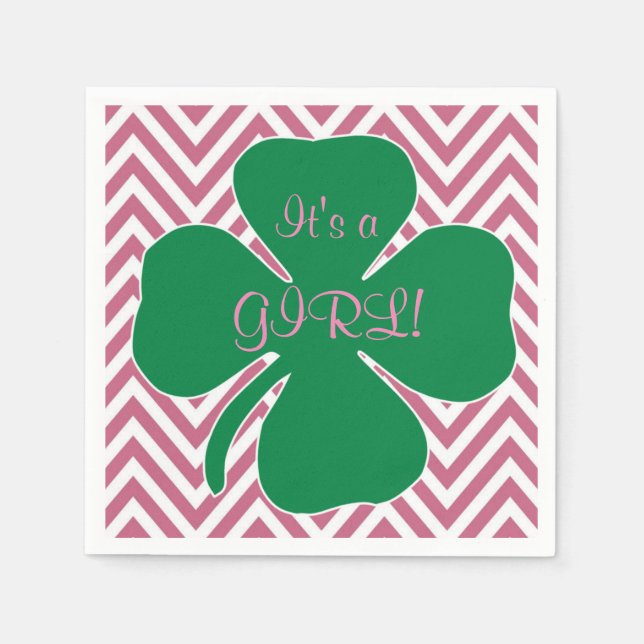 Irish ThBäste Girl Baby Shower Napkins Pappersservett (Framsidan)
