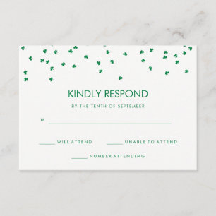 Irish Theme Shamrock Confetti Bröllop svar