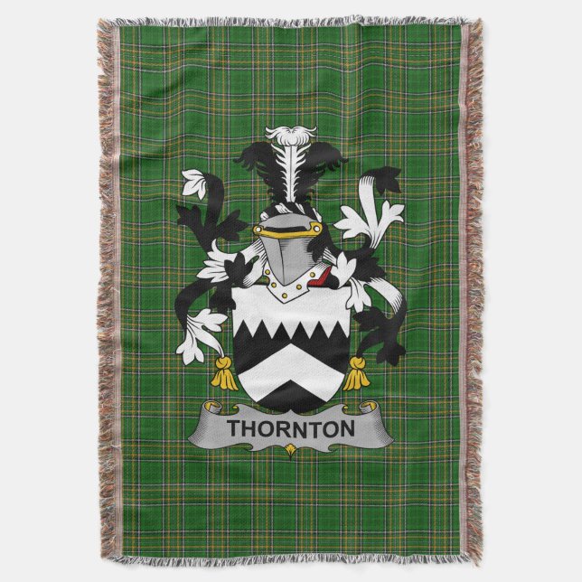 Irish Thornton Jackar om Arm Family Crest Ireland Filt (Framsidan Vertikal)