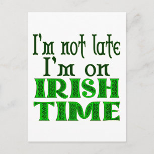 Irish Time Funny Say Vykort