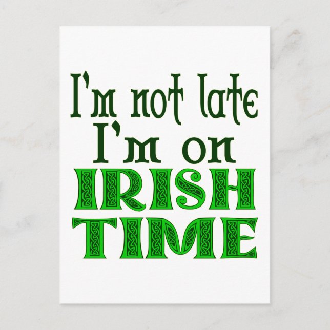 Irish Time Funny Say Vykort (Framsida)