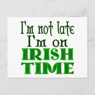 Irish Time Funny Say Vykort