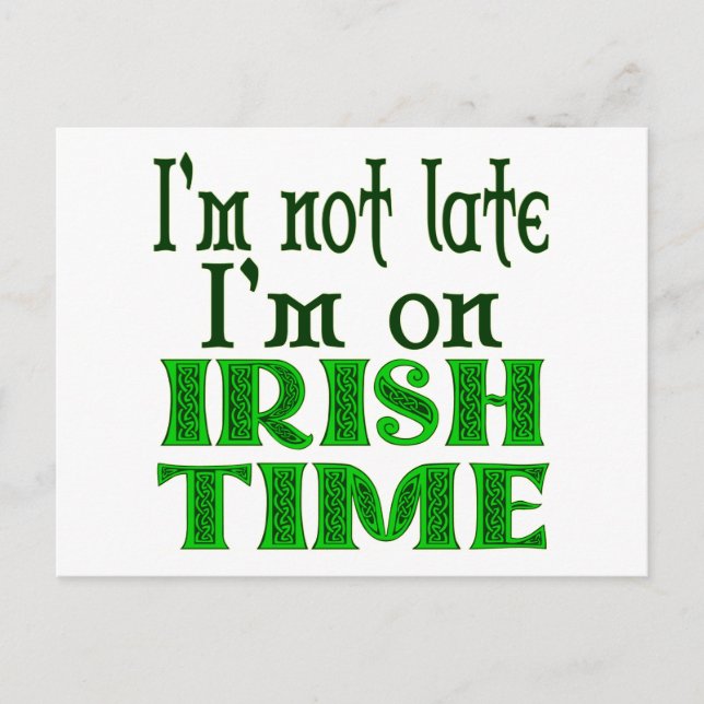 Irish Time Funny Say Vykort (Framsida)