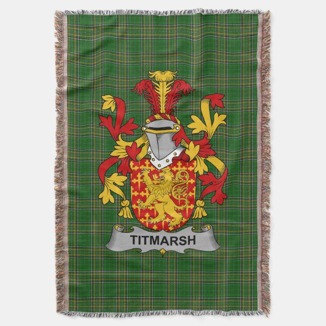 Irish Titmarsh Jackar om Arm Family Crest Ireland Filt (Framsidan Vertikal)