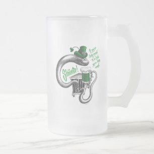 Irish Toast Frosted Glass Beer Mugg