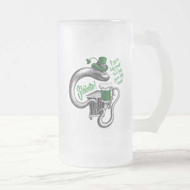 Irish Toast Frosted Glass Beer Mugg (Höger)