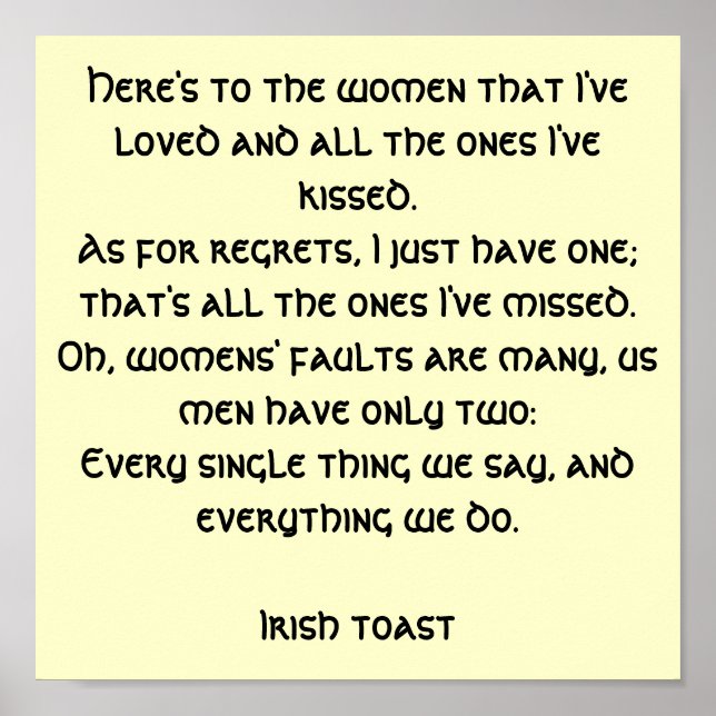Irish Toast Poster (Framsidan)