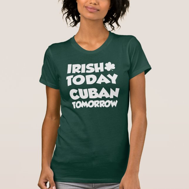 Irish Today Cuban Morgon (ON MÖRK) T Shirt (Framsida)