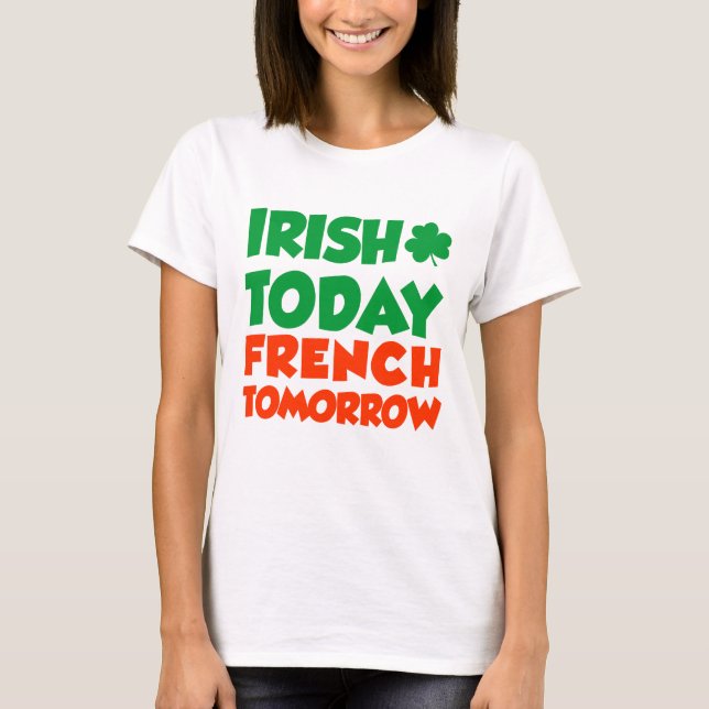 Irish Today Fransk Imorgon T Shirt (Framsida)