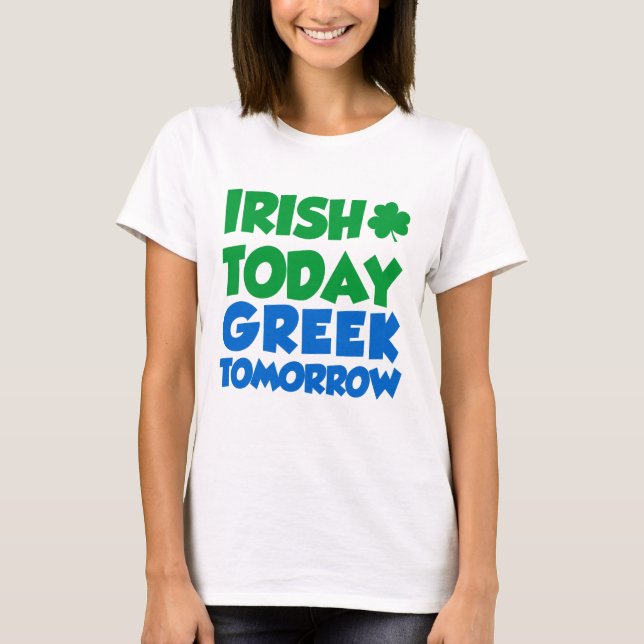 Irish Today Grekiska imorgon T-shirt (Framsida)