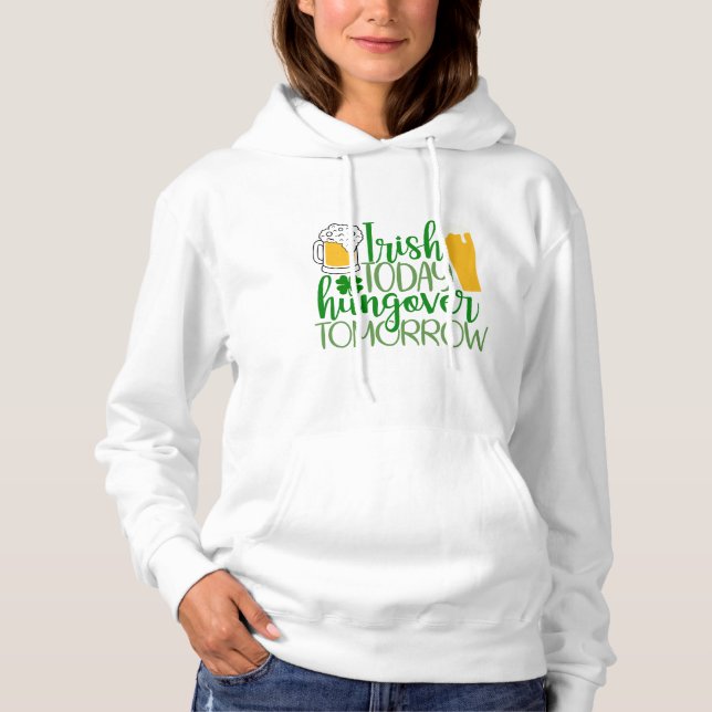 Irish Today, Hungover imorgon T Shirt (Framsida)