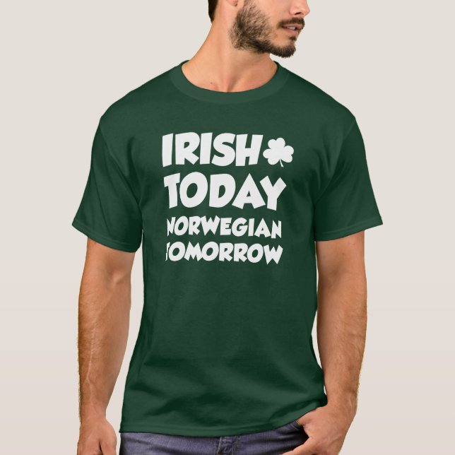 Irish Today norska Imorgon ON MÖRK T Shirt (Framsida)