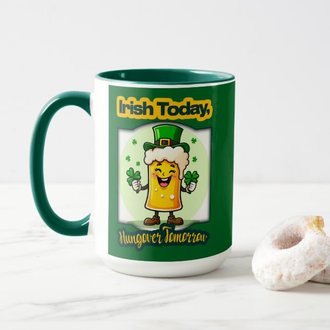 Irish Today St Patrick’s Day Shirt – caneca Mugg (Med munk)