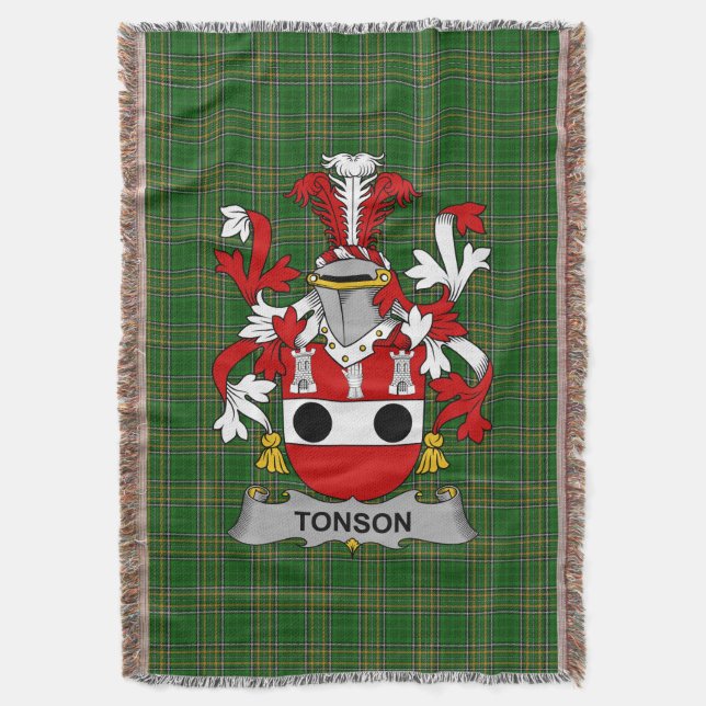 Irish Tonson Jackar Arm Family Crest Ireland Filt (Framsidan Vertikal)