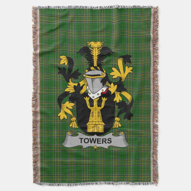 Irish Torn Jackar Arm Family Crest Ireland Filt (Framsidan Vertikal)