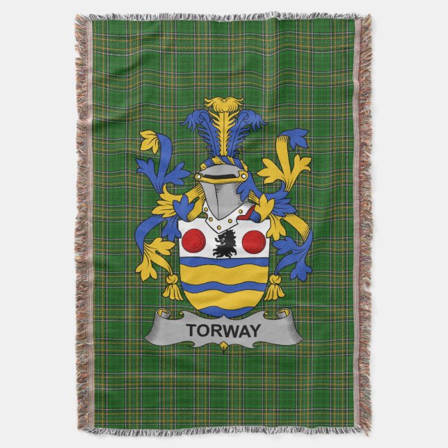 Irish Torway Jackar av Arm Family Crest Ireland Filt (Framsidan Vertikal)