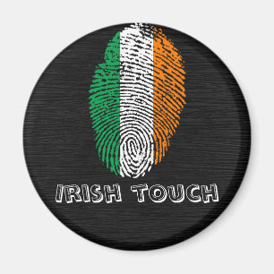 Irish touch fingeravprint flagga magnet