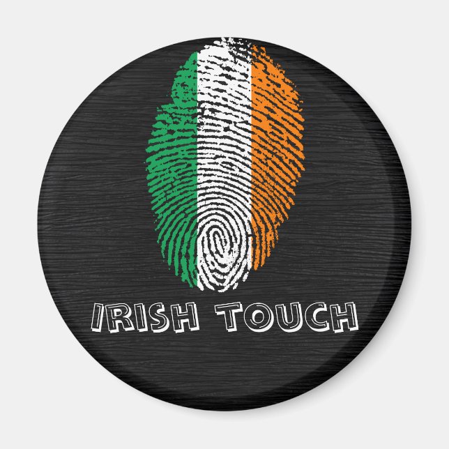 Irish touch fingeravprint flagga magnet (Framsidan)
