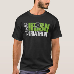 Irish Triathlon Sport Drinking Lycklig St Patrick T Shirt
