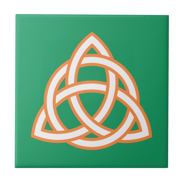 Irish Trinity Knot Triquetra Celtic Patricks Day Kakelplatta (Framsidan)