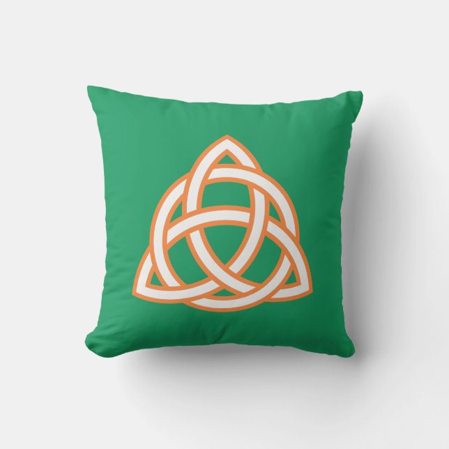 Irish Trinity Knot Triquetra Celtic Patricks Day Kudde (Framsida)