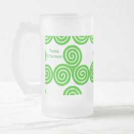 Irish Triskel Lycklig St Patrick Frosted Mugg