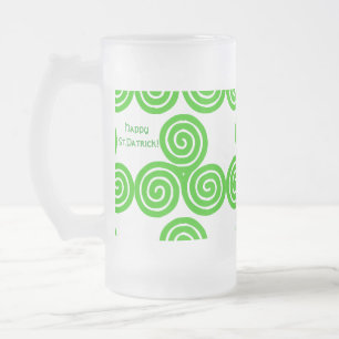 Irish Triskel Lycklig St Patrick Frosted Mugg