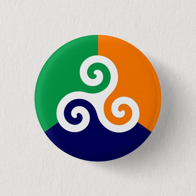 Irish Triskele Badge Knapp (Framsida)