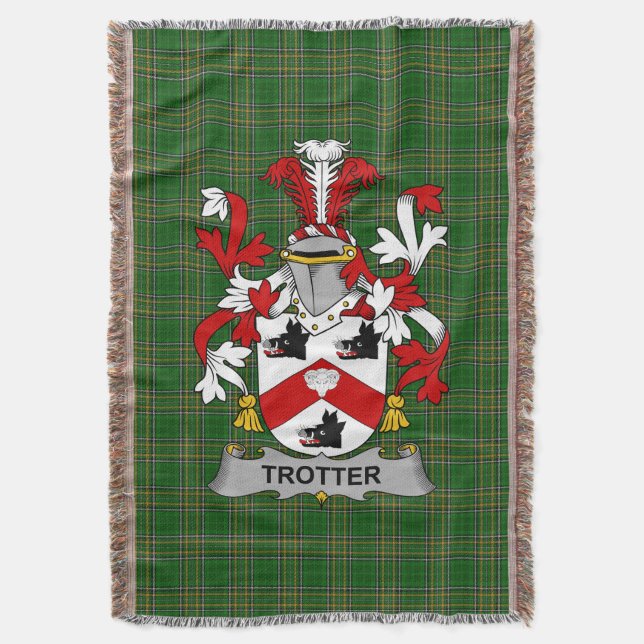 Irish Trotter Jackar om Arm Family Crest Ireland Filt (Framsidan Vertikal)