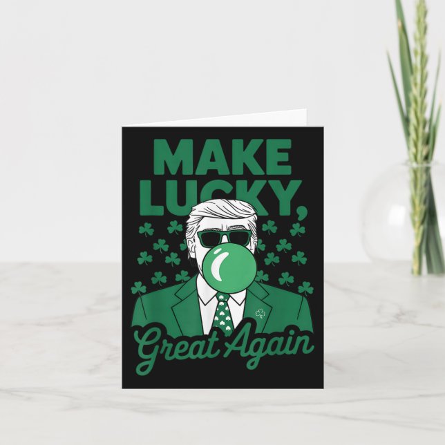 Irish Trump Funny St. Patricks Day Make Lucky Grea Kort (Framsida)