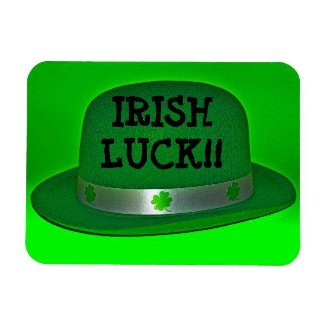 IRISH TUR Grönt Derby Hat Magnet (Horisontell)
