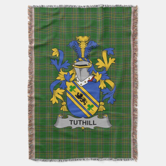 Irish Tuthill Jackar om Arm Family Crest Ireland Filt (Framsidan Vertikal)