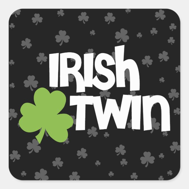 Irish Twin Fyrkantigt Klistermärke (Framsida)