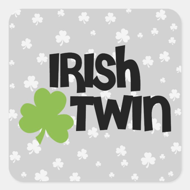 Irish Twin Fyrkantigt Klistermärke (Framsida)