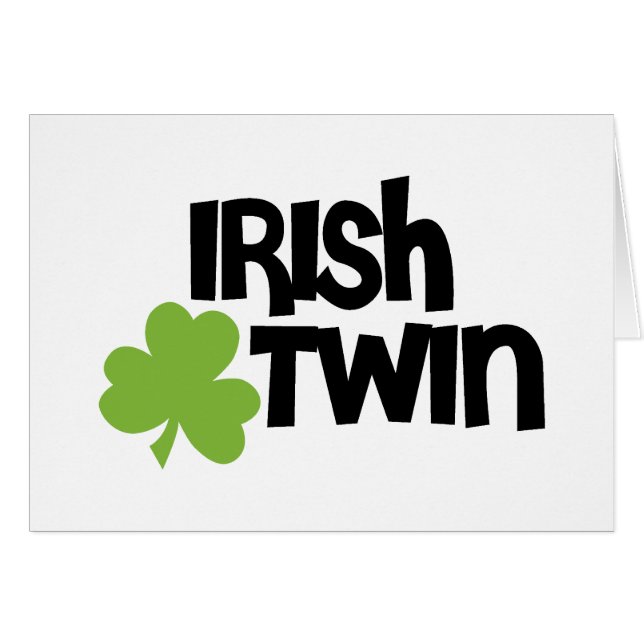 Irish Twin Hälsningskort (Framsidan Horizontal)