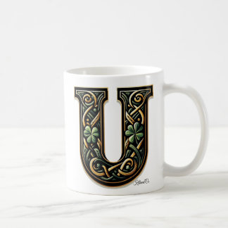 Irish U Monogram Coffee Mug Kaffemugg