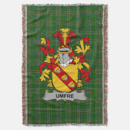 Irish Umfre Jackar om Arm Family Crest Ireland Filt