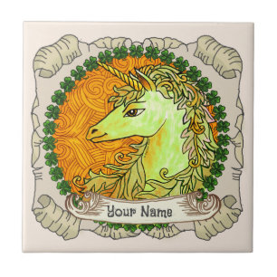 Irish Unicorn Kakelplatta