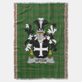 Irish Upton Jackar om Arm Family Crest Ireland Filt