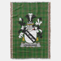 Irish Ushburne Jackar av Arm Family Crest Ireland