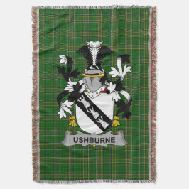 Irish Ushburne Jackar av Arm Family Crest Ireland Filt